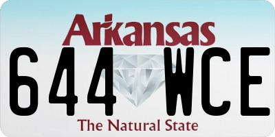 AR license plate 644WCE