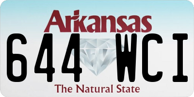AR license plate 644WCI