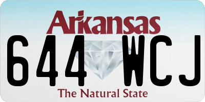 AR license plate 644WCJ