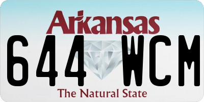 AR license plate 644WCM