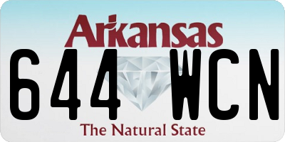 AR license plate 644WCN