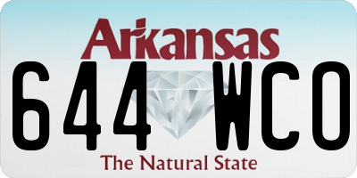 AR license plate 644WCO