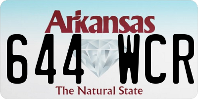 AR license plate 644WCR
