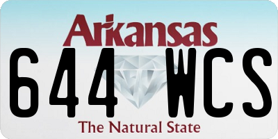 AR license plate 644WCS