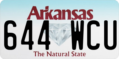 AR license plate 644WCU