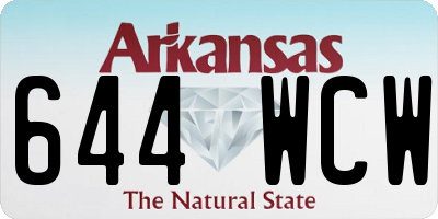 AR license plate 644WCW
