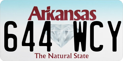 AR license plate 644WCY