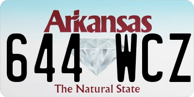 AR license plate 644WCZ