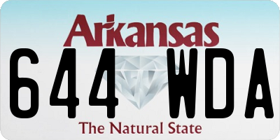 AR license plate 644WDA