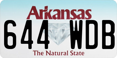AR license plate 644WDB