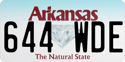 AR license plate 644WDE
