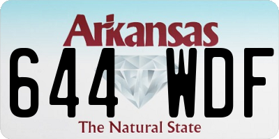 AR license plate 644WDF