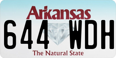 AR license plate 644WDH