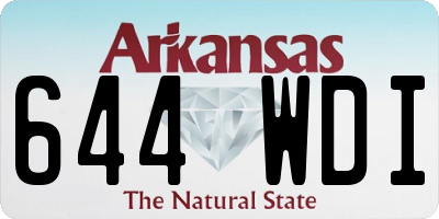 AR license plate 644WDI
