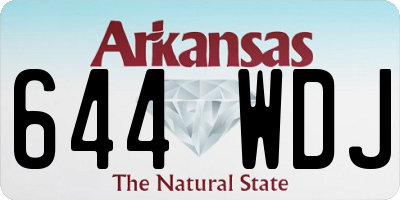 AR license plate 644WDJ