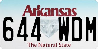 AR license plate 644WDM