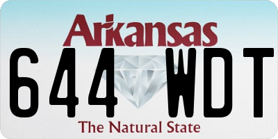 AR license plate 644WDT