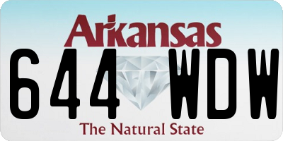 AR license plate 644WDW