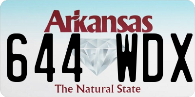 AR license plate 644WDX