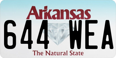 AR license plate 644WEA