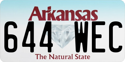 AR license plate 644WEC