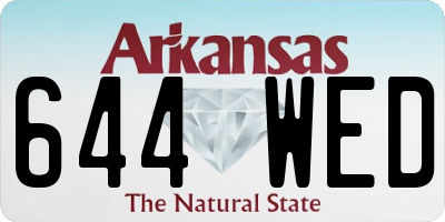 AR license plate 644WED