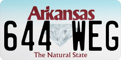 AR license plate 644WEG