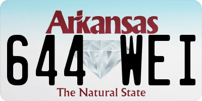 AR license plate 644WEI