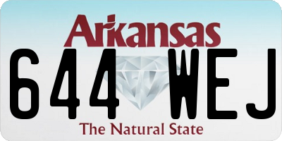 AR license plate 644WEJ