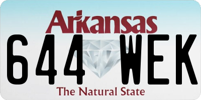 AR license plate 644WEK