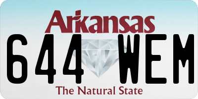 AR license plate 644WEM