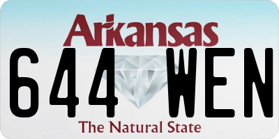 AR license plate 644WEN