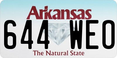 AR license plate 644WEO