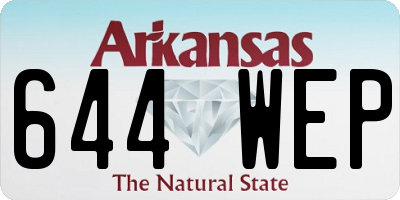 AR license plate 644WEP