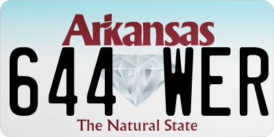 AR license plate 644WER