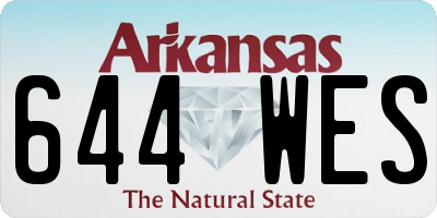 AR license plate 644WES