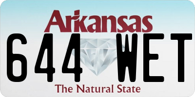 AR license plate 644WET