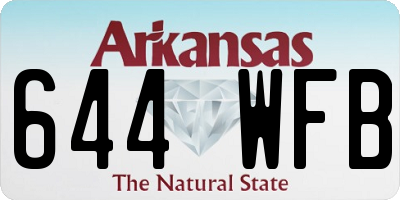 AR license plate 644WFB