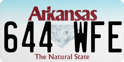 AR license plate 644WFE