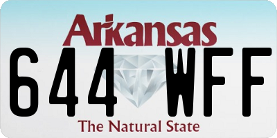 AR license plate 644WFF