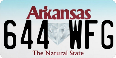 AR license plate 644WFG