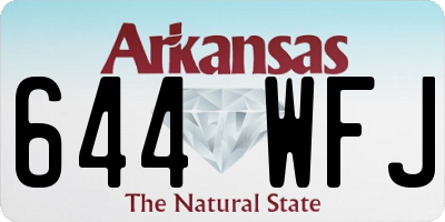 AR license plate 644WFJ