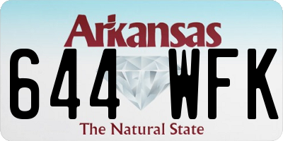 AR license plate 644WFK