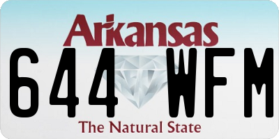 AR license plate 644WFM