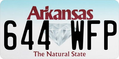 AR license plate 644WFP