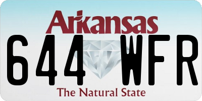 AR license plate 644WFR
