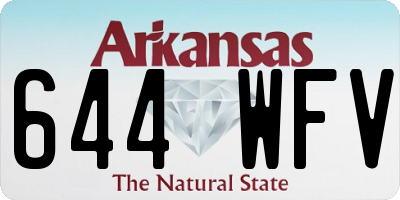 AR license plate 644WFV