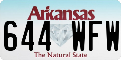 AR license plate 644WFW