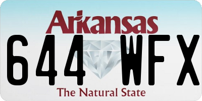AR license plate 644WFX