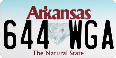 AR license plate 644WGA